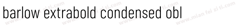 barlow extrabold condensed oblique字体转换